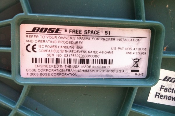 bose freespace 51 replacement speaker