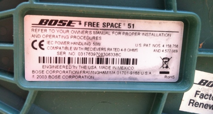 bose freespace 51 speakers